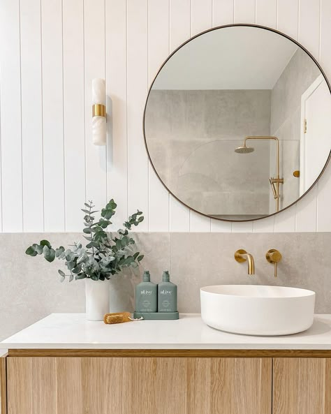 Master Bathroom Frequently Asked Questions ✨ I’ve had an overwhelming response to our master bathroom so thought I’d share all the… | Instagram Vj Panelling Bathroom, Scandi Bathroom, Minimalist Bathroom Decor, Modern Coastal Home, Serene Bathroom, Bad Inspiration, Initial Design, Coastal Bathrooms, Bathroom Inspiration Decor