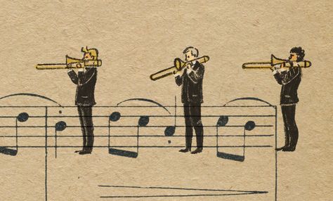 Orchestra Aesthetic Wallpaper, Conductor Aesthetic, Trombone Art, Music Scrapbook, Music Major, Trombone Sheet Music, Music Doodle, Sheet Art, Trumpet Sheet Music