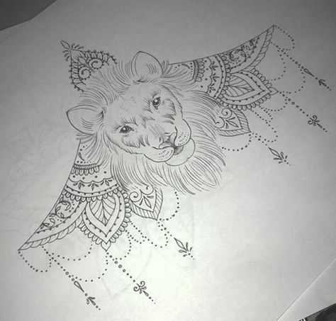 Lion Tattoo On Stomach, Lion Stomach Tattoo, Tattoo Lion Family, Medusa Sternum Tattoo, Under Bust Tattoo, Lion Zodiac, Under Chest Tattoo, Underboob Tattoo Designs, Tattoo Lion