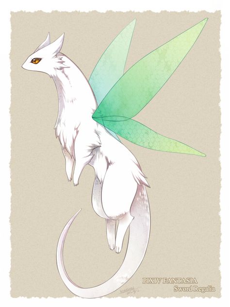 The power to use the abilities of a Fairy Dragon. Combination of Dragon Physiology and Faery Physiology. Variation of Hybrid Physiology. User with this ability either is or can transform into a Fairy Dragon. This type of dragon are normally small with a fur covered skin and fairy-like wings (hence the name Fairy Dragon), and eat fruits, root, vegetables and/or insects. Fairy dragons can be powerful if allowed to use their abilities in full, which includes the power to induce confusion an... Dragon And Fairy, Types Of Dragons, Wings Of Fire Dragons, Fairy Dragon, Power Animal, Wings Art, Cute Fantasy Creatures, Creature Drawings, Monster Concept Art