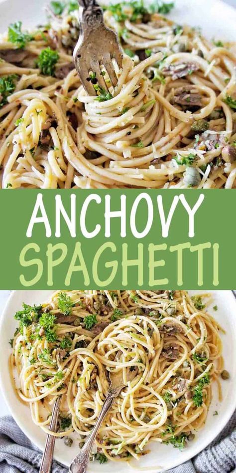 Anchovies Paste Recipe, Anchovie Paste Recipes, Pasta And Anchovies, Pasta With Anchovies And Capers, Pasta With Fish Recipes, Anchovie Pasta Recipes, Anchovies Pasta Recipes, Anchovy Pasta Recipes, Caper Pasta Recipes