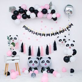 Panda Theme Birthday, Panda Birthday Theme, Panda Birthday Party Decorations, Panda Balloon, Panda Themed Party, Panda Theme, Panda Cake, Panda Birthday Party, Panda Decorations