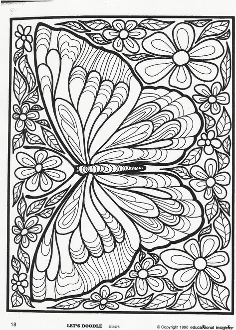 Let's Doodle: Butterfly (posted with permission): Doodle Butterfly, Coloring Therapy, Butterfly Coloring, Butterfly Printable, Adult Colouring Pages, Adult Colouring, Colouring Books, Mandala Coloring, Colorful Butterflies