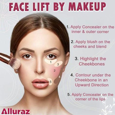 In today’s world, where appearances often hold significant social and professional weight, many people seek effective yet straightforward strategies to Lifted Blush Look, Facelift Makeup Contour, Contour To Look Younger, Blush To Lift Face, Where To Apply Concealer To Lift Face, Contour Lift Makeup, Make Up Face Lift, Face Lift With Makeup, Face Lift Makeup Tutorial