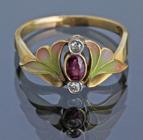 Bijoux Art Deco, Bijoux Art Nouveau, Art Nouveau Ring, Nouveau Jewelry, Art Nouveau Jewelry, Funky Jewelry, Jewelry Lookbook, Deco Jewelry, 판타지 아트