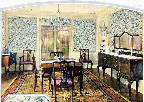 1924 Dining Room | by christine592 1920s Dining Room, 1920 House, 1920s Furniture, 1920s Home Decor, 1920s Interior, 1920 Home, 1920s Decor, Old House Interior, 1920s House