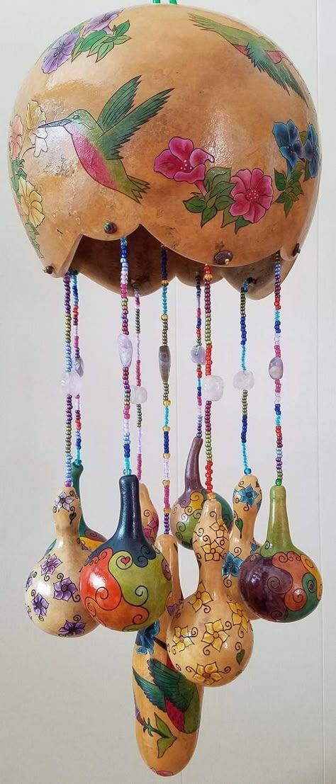 Pin by Cheryl Nunn on gourds | Gourds crafts, Hand painted gourds, Decorative gourds Gourd Art Ideas Diy, Small Gourds Crafts Ideas, Gourd Art For Beginners, Painting Gourds Ideas, Gourd Art Ideas, Gourds Diy, Gourd Painting, Gourd Birdhouses, Gorgeous Gourds