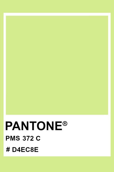 PANTONE 372 C #pantone #color #PMS #hex Light Green Pantone, Lime Green Pantone, Candy Museum, Green Pantone, Pantone Matching System, Pantone Color Chart, Pantone Palette, Pantone Colour Palettes, Bedroom Colour Palette