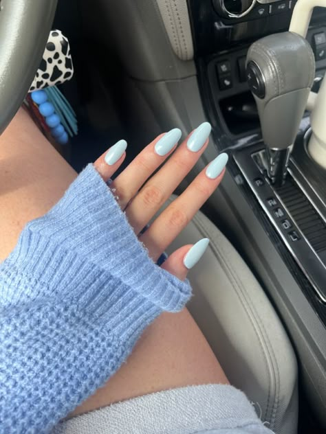 Minty Blue Nails, Summer Grunge Nails, Nail Inspo Blue And White, Summer Colour Nails, Pretty Nail Colors, Plain Nails, Summery Nails, Elegant Nails, Minimalist Nails