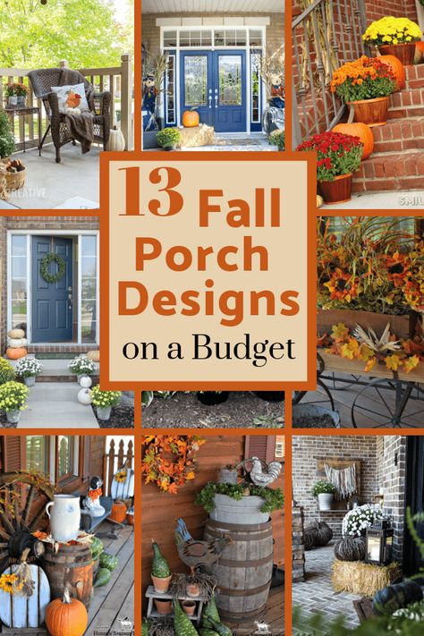 Small Patio Fall Decorating Ideas, Ideas For Porch Decor, Outside Fall Decor Front Porches Simple, Outside Fall Decorations Front Yards Front Porch, Fall Porch Simple, Thanksgiving Decorations Porch, Outdoors Fall Decor Ideas, Fall Porch Decorating Ideas 2023, Ideas For Fall Decorating Outside