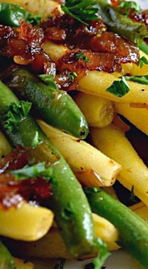 Waxed Beans Recipes, Wax Beans Recipes Yellow, Wax Bean Recipes, Wax Beans Recipes, Starchy Sides, Bean Dishes, Delicious Sides, Recipes Vegetables, Caramelized Shallots