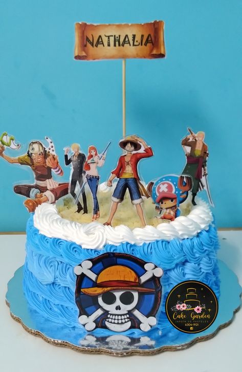 One Piece Cake Design, One Piece Cake, One Piece Birthdays, 18th Birthday Decorations, Anime Cake, Mini Cakes Birthday, Pretty Birthday Cakes, Surprise Party, Cake Designs Birthday