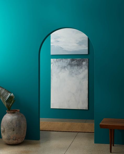 North Sea Green, Benjamin Moore Teal, Green Color Trends, Paint Color Swatches, Mallard Green, Teal Paint, Trending Paint Colors, Benjamin Moore Colors, Aura Colors