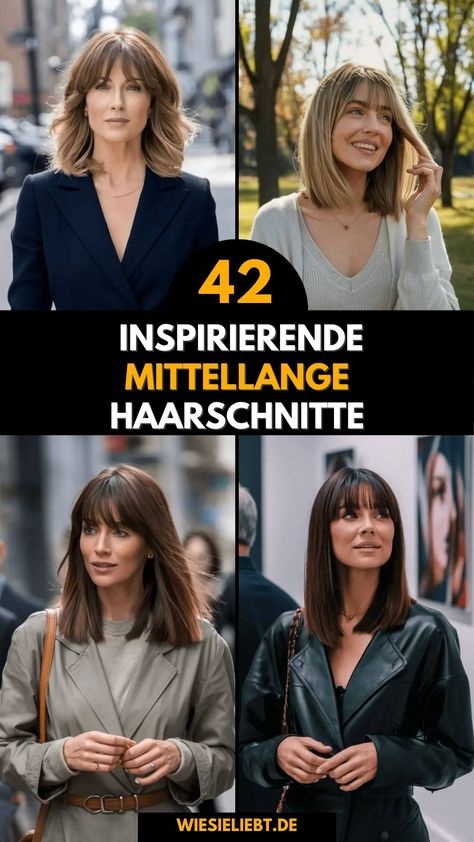 42 Inspirierende mittellange Haarschnitte mit Pony für jede Gesichtsform und jeden Stil Long Bob Pony, Long Bob Mit Pony, Ebook Reader, Long Bob, Hair Styles, Hair, Beauty, Quick Saves