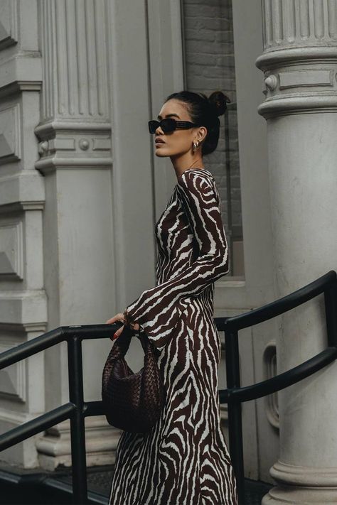 4 Print Trends That Will Be Huge This Winter | Who What Wear Zebra Print Maxi Dress, Stylish Maxi Dress, Spring Dresses Casual, Club Party Dresses, Boho Dresses, Bodycon Maxi Dresses, Long Sleeve Maxi, Floral Dress Summer, Long Sleeve Bodycon