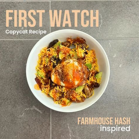 First Watch Farmhouse Hash Copycat Recipe | Gallery posted by Abby | Lemon8 First Watch Copycat Recipes, Firstwatch Breakfast, First Watch Recipes, Hash Recipe, First Watch, Breakfast Hash, Breakfast Of Champions, Skillet Meals, Copycat Recipe