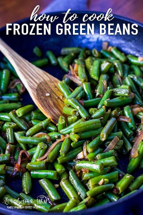 Cook Frozen Green Beans, Frozen Green Bean Recipes, Cooking Frozen Green Beans, Easy Green Bean Recipes, Green Beans Side, Veggie Side Dish, Learning How To Cook, Easy Green Beans, Parmesan Green Beans