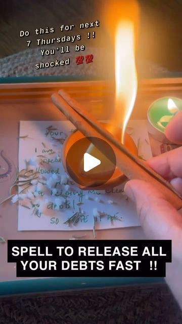 AISHWARYA NAGPAL on Instagram: "Start doing this from any Thursday until next 7 Thursdays in a row to remove all the debts fast.. WRITE DOWN DEBT FREE AFFIRMATION ON THE PAPER ALONG WITH YOUR FULL NAME & D.O.B ( as mentioned in the video ) 

SUPPLIES 💫

Plain sheet of paper !
Blue or green pen 🖊️ 
Camphor 
One Cinnamon stick !
Sea salt or rock salt 
Rosemary herb 🌿 

Burn this in the North sector of your living room or on your Altar on Thursday & continue doing this for next 7 Thursdays ! Do it with complete faith & positivity..

While the cinnamon stick is getting burnt, visualise all the abundance flowing towards you.. at the end of the spell thank the Universe for everything 🙏💯💫

#manifestation #lawofattraction #astrology #reels #reelsinstagram #explorepage #gratitude #gratitudejo Thank The Universe, Rosemary Herb, Paper Blue, Full Name, The Spell, Rock Salt, Debt Free, Sheet Of Paper, Sea Salt