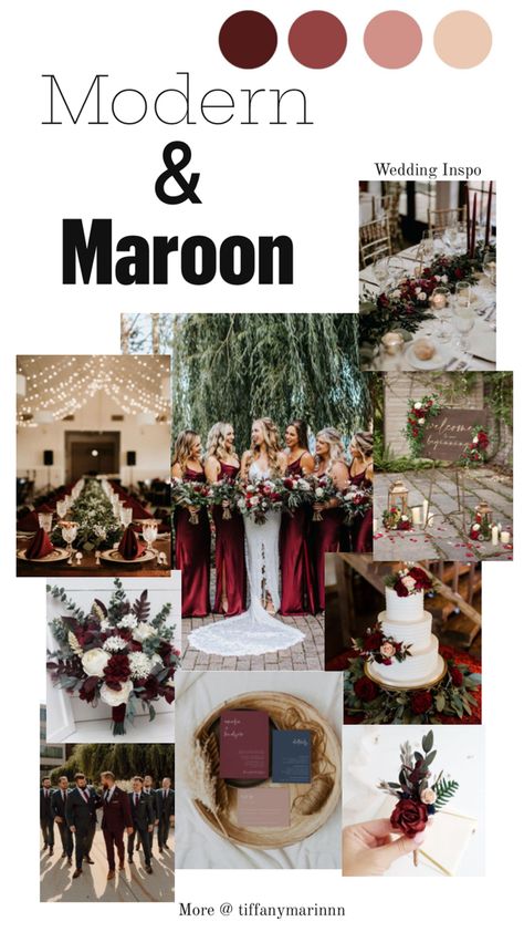 Maroon Wedding Color Scheme. Burgundy Wedding Color. Wedding Planning. Brides. Perfect Wedding Colors. Modern Wedding. Elegant Wedding. Maroon Wedding Colors, Wedding Schemes, Burgundy Wedding Colors, Wedding Color Scheme, Wedding Burgundy, Maroon Wedding, Color Wedding, Wedding Elegant, Burgundy Wedding