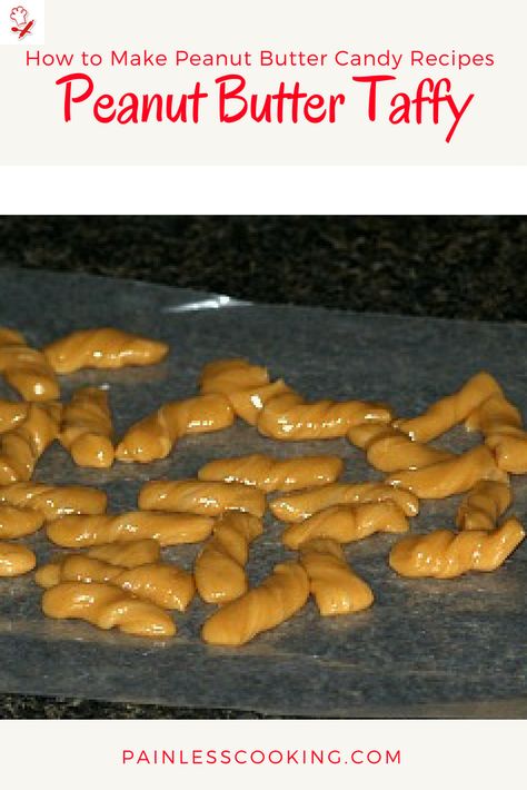 Learn how to make peanut butter candy recipes. This is a peanut butter taffy recipe. Combine sugar, syrups, salt and water in saucepan. Add peanut butter and stretch until peanut butter mixes, cut into pieces and wrap. Peanut Butter Caramels, Peanut Butter Taffy Recipe, Peanut Butter Taffy, Butter Candy Recipes, Gourmet Candy Recipes, Butter Mixes, Taffy Recipe, Candy Fudge, Butter Candy