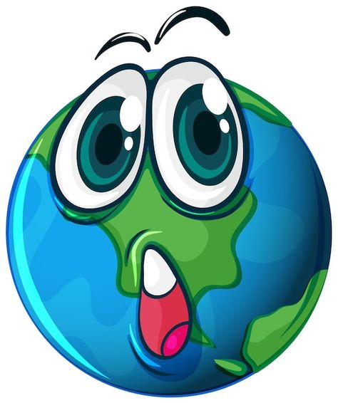 Free vector a planet with a face | Free Vector #Freepik #freevector #globe-illustration #earth #earth-illustration #earth-background