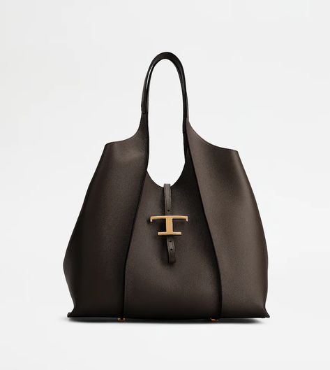 Woman BROWN T Timeless Shopping Bag in Leather Medium XBWTSBA0300Q8EPZS611 | Tods Tods Bag, Micro Bags, Oversize Fashion, Designer Pieces, Essential Bag, Gatlinburg, Handbags Online, Womens Tote, Perfect Bag