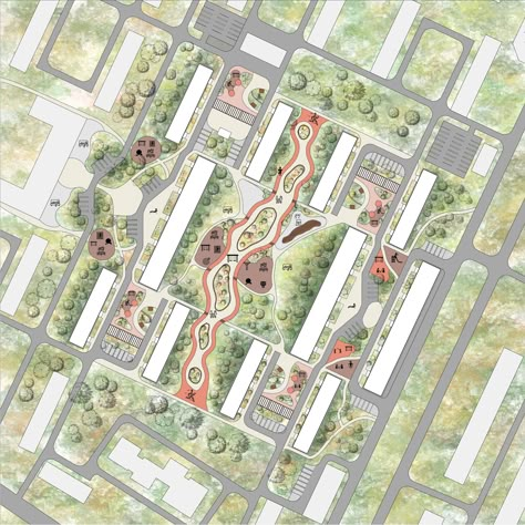 Urban Housing Masterplan, Site Plan Design Layout, Urban Design Concept Master Plan, Street Sections Urban Design, Masterplan Urban Design, Urban Design Masterplan, Urban Master Plan, Urban Planning Masterplan, Masterplan Architecture