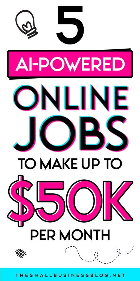 5 AI-powered online jobs to make up to $50K per month, featuring side hustle ideas and quick earning methods. 50k Per Month, Quick Money Online, Side Hustle Ideas At Home, Small Business Blog, Career Vision Board, Sales Promotion, Side Hustle Ideas, Quick Money, Income Ideas