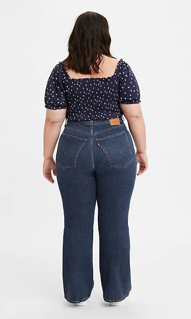 70's High Rise Flare Women's Jeans (plus Size) - Medium Wash | Levi's® US Emotionally Attached, Women's Plus Size Jeans, Jeans Plus Size, Jeans Fashion, Curvy Jeans, Fashion 2024, Trending Fashion, Petite Jeans, Plus Size Jeans