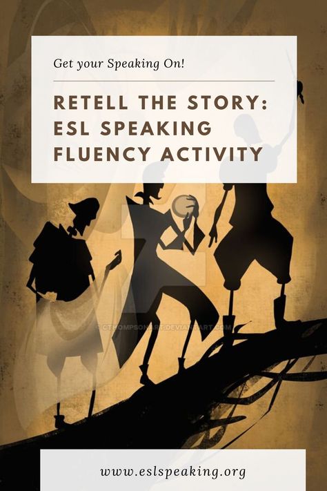 Retell the story is a challenging ESL speaking activity that helps students work on their fluency. Try it out with your students in your English classes today and have some fun getting your students to speak more quickly in English.  #speaking #englishspeaking #eslspeaking #story #storytelling #retellthestory #speakingenglish #conversation #eslactivity #eslactivities #esl #efl #tefl #elt #tesol #tesl #english #englishteacher #education #fluency #fluent #speakingfluency Speech Topics For Kids, Esl Vocabulary Games, Ell Strategies, Ell Resources, Speaking Activities Esl, Grammar Tenses, Efl Teaching, Speaking Activity, Teaching Esl