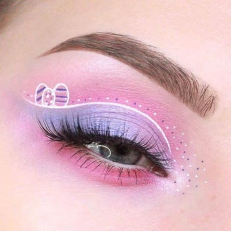 Easter Eyeliner, Easter Eyeshadow Looks, Easter Eyeshadow, Fun Makeup Looks, Seasonal Makeup, Themed Makeup, Eyeshadow Designs, Pastel Makeup, Holiday Makeup Looks