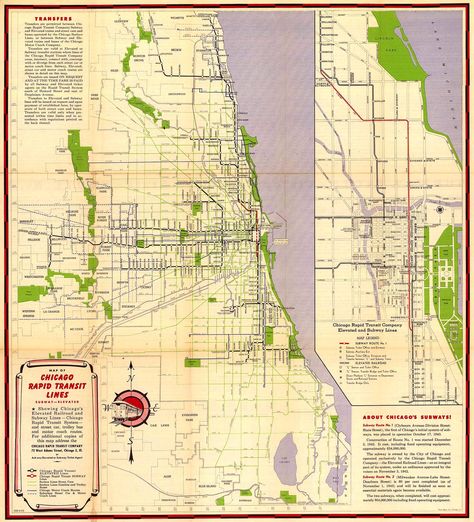 1946 Chicago Transit Authority map #chicago #transit #map Map Of Chicago, Trolley Bus, Chicago Transit Authority, Transit Map, System Map, Chicago Map, Subway Map, Rapid Transit, Chicago History