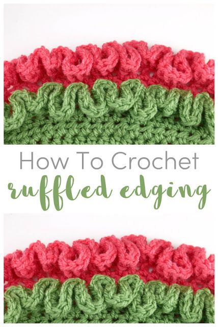 Granny Square Edge Pattern, How To Crochet A Frilly Edge, Crochet Double Ruffle Edging Pattern, Crochet Ruffle Edges For Blankets, Crochet Wavy Edge, Edging For Crochet Blanket Free Pattern, Crochet Border For Uneven Edges, Crocheted Scalloped Edge Free Pattern, Knitting Ruffles Edge