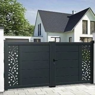 شواية فحم, House Front Gate, Modern Main Gate Designs, Home Gate Design, Gate Wall Design, Gate Designs Modern, Grill Gate Design, Modern Gate, House Main Gates Design