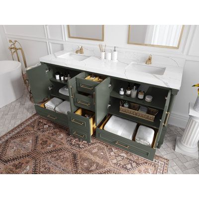 Coventry Gray, Calacatta Nuvo, Bathroom Vanity Sizes, Master Bath Vanity, Freestanding Vanity, Drama Llama, Urban Cottage, Wall Mount Faucet, Vanity Countertop