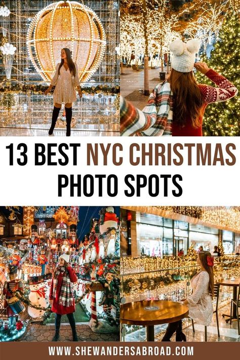 New York Christmas Decor, Ny Christmas Aesthetic, 2 Days In Nyc At Christmas, New York At Christmas Pictures, New York City Christmas Outfits, Things To Do In New York In December, Nyc Christmas Photos, New York Christmas Shopping, Central Park At Christmas