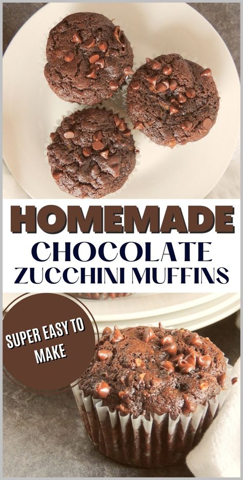 Discover the sweet side of your vegetable drawer with this recipe for Chocolate Zucchini Muffins. Not just easy, these treats are moist, combining cocoa and shredded zucchini for a memorable dessert that doubles as a fantastic breakfast option. Brunch Sandwich, Wholesome Breakfast, Squash And Zucchini, Zucchini Bread Healthy, Zucchini Muffin Recipes, Chocolate Zucchini Muffins, Light Dessert, Vegetable Drawer, Double Chocolate Muffins