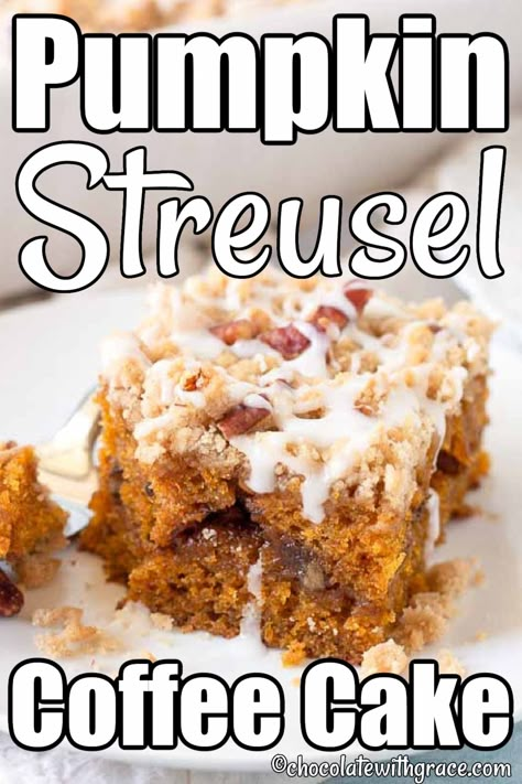 Pumpkin Streusel Coffee Cake Pumpkin Coffee Cake 9x13, Pumpkin Coffee Bundt Cake, Pumpkin Coffee Cake With Streusel, Pumpkin Streusel Coffee Cake, Pumpkin Pecan Coffee Cake, Pumpkin Pound Cake Recipes, Pumpkin Coffee Cake Recipes, Family Recipies, Autumn Foods