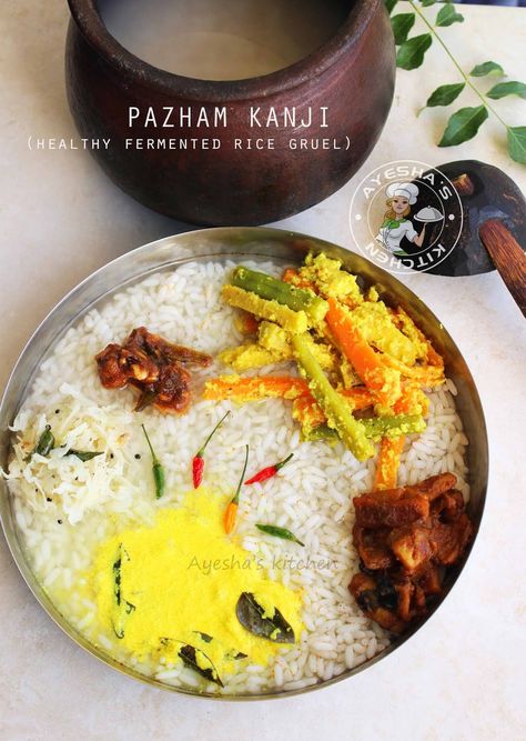 pazham choru pazham kanji fermented rice kerala breakfast recipe ayeshas kitchen gruel recipes paal kanji Fermented Rice Recipe, Rice Kanji Recipe, Kerala Breakfast Recipes, Gruel Recipe, Kerala Breakfast, Stir Fried Veggies, Earthen Pots, Genius Movie, Fried Veggies