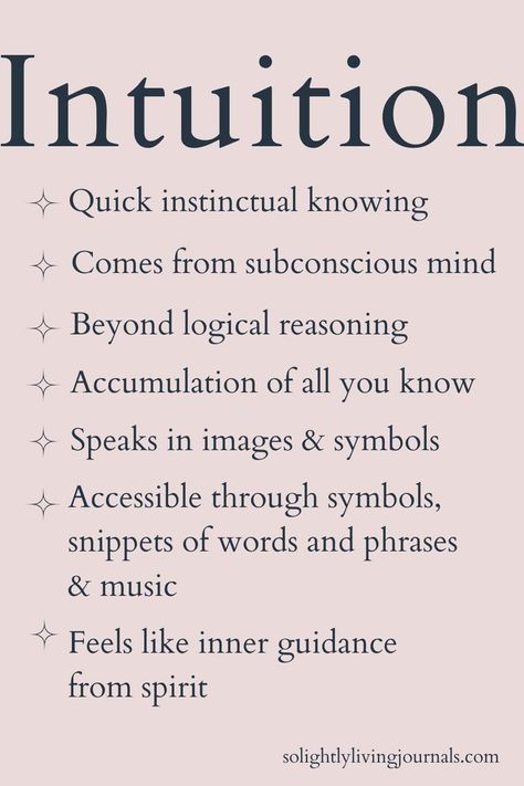 navy blue image with white text, the word intuition at the top is much larger than remaining text Yoga For Intuition, What Is Intuition, Intuition Definition, Intuition Mantra, Intuitive Witchcraft, Quotes About Intuition, Extroverted Intuition, Intuition Aesthetic, Intuition Practice