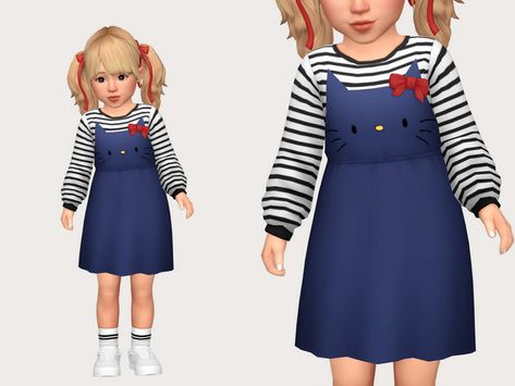 kiara dress | casteru on Patreon Kiara Dress, Toddler Cc Sims 4, Sims 4 Cc Patreon, Sims 4 Toddler Clothes, Cc Patreon, Sims 4 Cc Kids Clothing, Sims Packs, Pelo Sims, Sims 4 Children