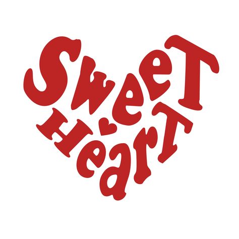 Sweet Heart, Valentines Day Text, Png Heart, Red Words Aesthetic, Valentine Day Aesthetic, Couple Stickers, Valentine’s Day Graphics, Valentines Day Design, Valentines Graphic Design