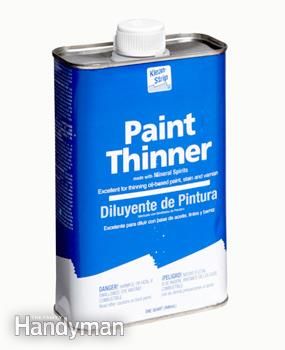 Mineral spirits and paint thinner both work well, but thinner is cheaper Paint Prep, Stripping Paint, Paint Thinner, Mineral Spirits, Furniture Rehab, Family Handyman, How To Make Paint, Water Based Paint, Mineral Paint