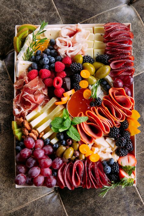 The Social Grazing Board | Grazing Theory Wine & Cheese Shop Gourmet Crackers, Charcuterie Meats, Fresh Fruit And Vegetables, Grazing Board, Appetizers Finger Foods, Charcuterie Inspiration, Snack Board, Party Food Platters, Cheese Shop