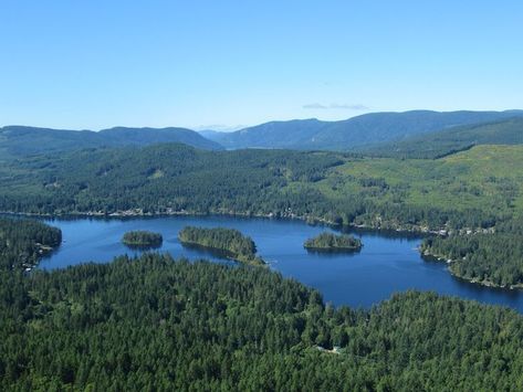 Old Baldy Mountain at Shawnigan Lake, British Columbia, Canada, offers fine views. Canadian Summer, Shawnigan Lake, Love The Earth, Lake Cabins, British Columbia Canada, American Country, Vancouver Island, Architect Design, British Columbia