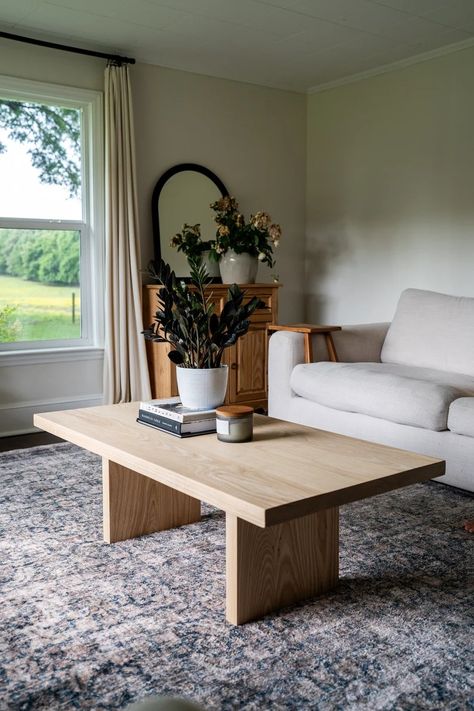 White Ash Wood Coffee Table - Etsy Pine Wood Coffee Table, Coffee Table White Couch, Small Living Room Coffee Tables, Simple Wood Coffee Table, Light Wood Coffee Table, Living Room Center Table, White Ash Wood, Ash Furniture, Sf Apartment