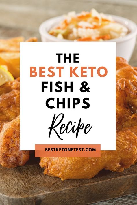 if you love the taste of fish and you're on a low-carb diet, this keto fish and chips recipe is for you. Enjoy the perfect keto fish and chips dish. Click here for the best keto fish & chips recipe. #fishchipsrecipe #ketorecipes #ketodiet Keto Cod Fish Recipes Low Carb, Keto Breaded Fish, Keto Fish Batter, Keto Hake Fish Recipe, Keto Beer Battered Fish, Keto Fish And Chips Air Fryer, Keto Battered Fish, Keto Fried Cod Fish Recipes, Keto Cod Recipes Low Carb