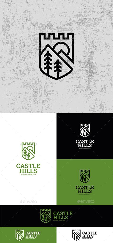 Castle Hills Logo - Nature Logo Templates Castle Symbol, Castle Icon Design, Hills Logo Design, Crooks And Castles Logo, Minimal Logotype, Castle Logo Design Creative, Logos With Mountains, Castle Logo, Hill Logo