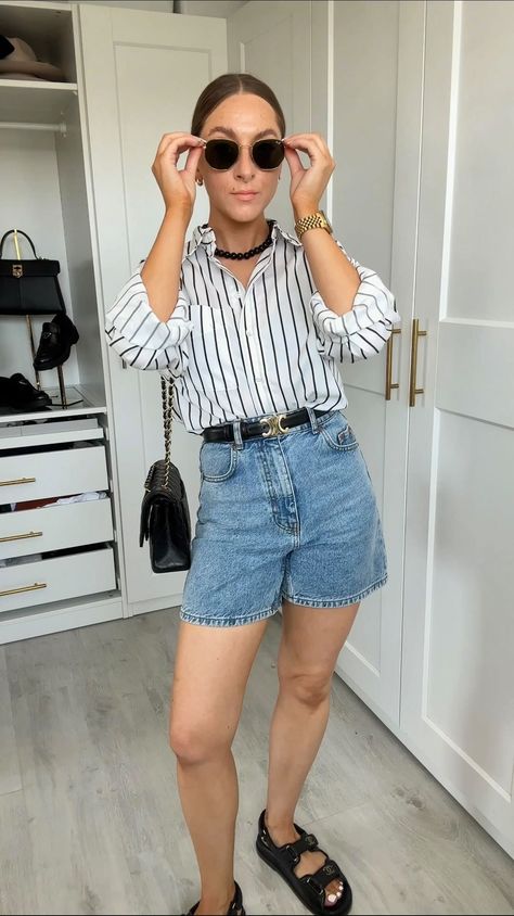 Stacie Elsmore (@missy_elz) • Fotos e vídeos do Instagram Look Com Shorts Jeans, Outfit Short Jeans, Missy Elz, Look Short Jeans, Look Short, Outfit Primavera, Shorts Jeans, Minimal Outfit, Minimal Chic