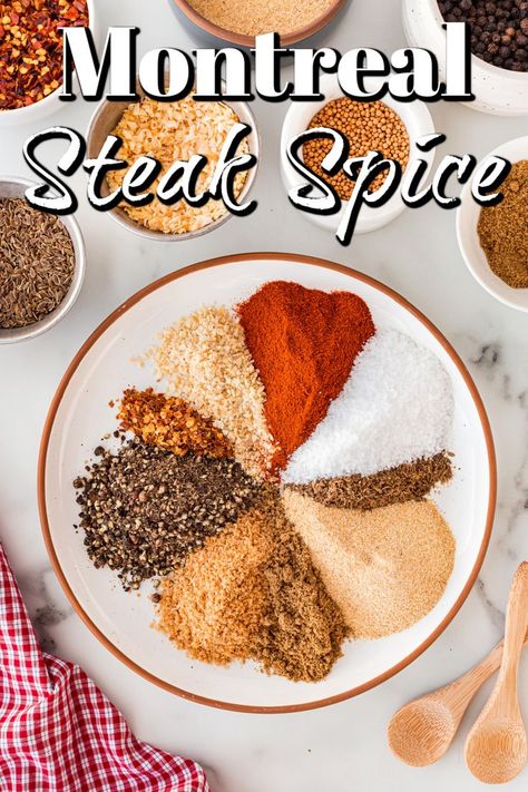 Montreal Seasoning Recipe, Grilled Steak Seasoning, Montreal Steak Seasoning Recipe, Steak Seasoning Recipe, Best Steak Seasoning, Season Steak Recipes, Montreal Steak Seasoning, Steak Spice, Cuts Of Beef